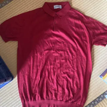 JOHN SMEDLEY 빨간색 피케 셔츠 M