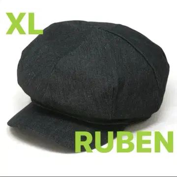 RUBEN 헌팅 캡 빅 사이즈 남성용 여성용 블랙 데님
