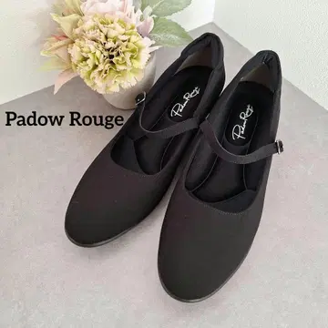 Padow Rouge 블랙 펌프스 스트랩 포함 빅 사이즈