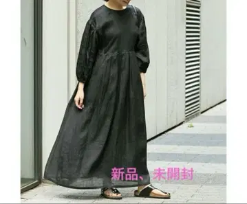 IENA 라미 볼륨 슬리브 원피스