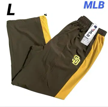 MLB 파드레스 나일론 팬츠 자수 와이드 트랙 팬츠 L 사이즈