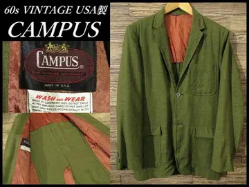 상태 좋음 60s 빈티지 USA 캠퍼스 테일러드 자켓 그린