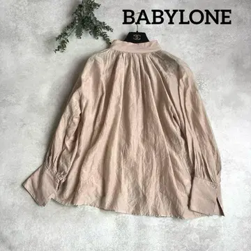 바빌론 볼륨 슬리브 하이넥 2Way 블라우스 코튼 실크