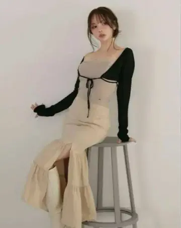 Andmary Lona ribbon tops black