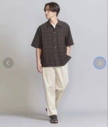 united arrows 시어서커 캠핑 컬러 그랑데 셔츠