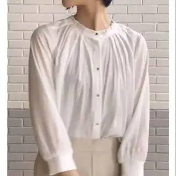 그린 레이블 릴랙싱 드라이 카센 개더 블라우스