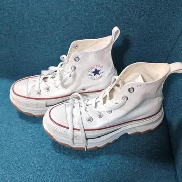 CONVERSE 통굽 스니커즈 화이트 트렉 웨이브 23.5cm