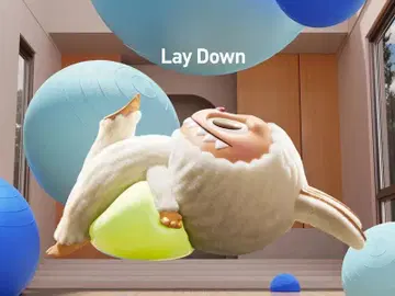 THE MONSTERS Lazy Yoga LABUBU 피규어