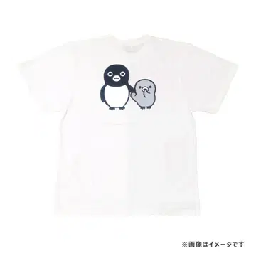 [미사용 새상품] Suica 펭귄 화이트 T셔츠 (꼬옥) XL