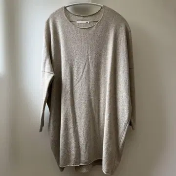 evam eva 울 베이지 긴팔 니트 튜닉