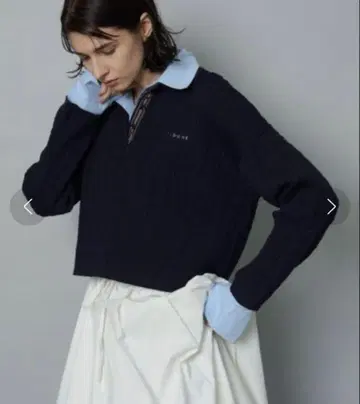 미사용 새상품 카듀네 폴로 니트