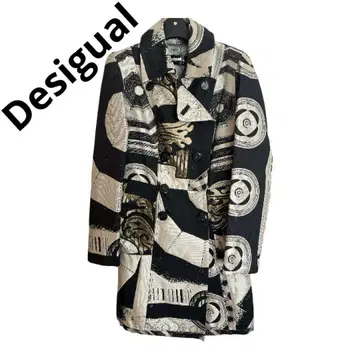 Desigual 기하학 패턴 트렌치코트 원피스