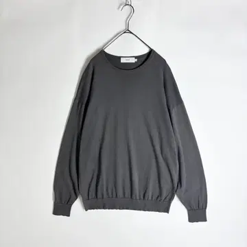 24SS Graphpaper Suvin Cotton L/S 니트 그레이