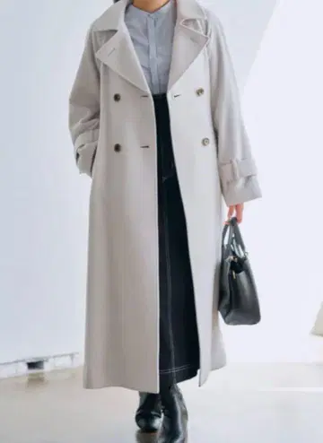 cohina 백플레어 울 코트