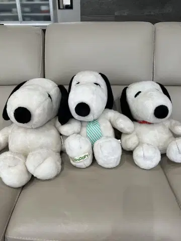 스누피 봉제 인형 3체 세트