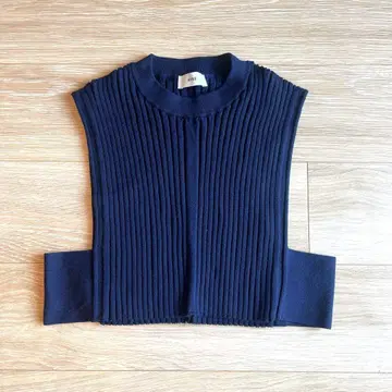 하이크 니트 베스트 HYKE WIDE RIBBED CROPPED VEST