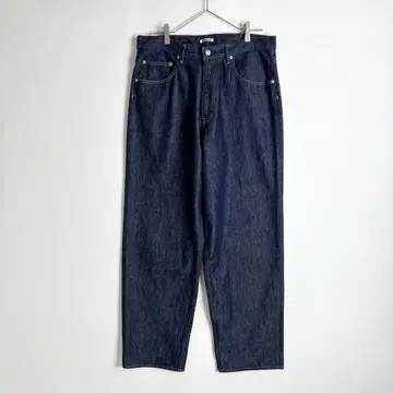 AURALEE HARD TWIST DENIM WIDE PANTS 34