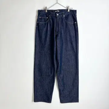 AURALEE HARD TWIST DENIM WIDE PANTS 34