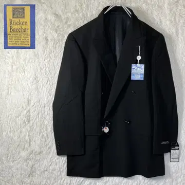 미사용품 리켄바커 더블 브레스트 자켓 일본제 블랙 XL