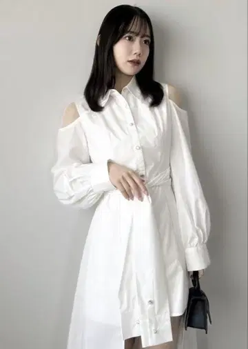 dazzlin 레이어드헴 셔츠 원피스 택 포함