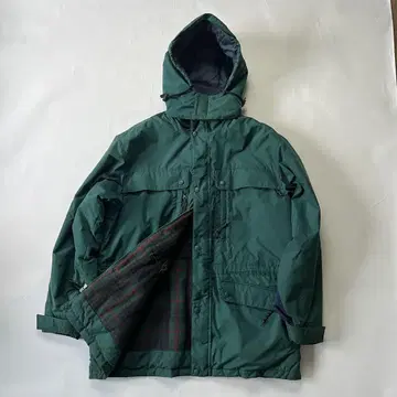 vintage 엘엘빈 마운틴 파카 안감 체크 그린 L