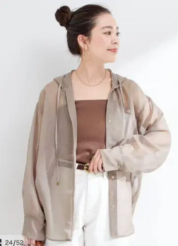 B.C STOCK 후드 시어 블루종 브라운