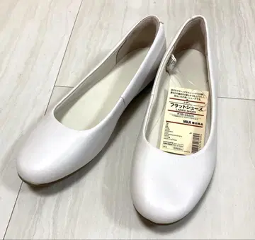 MUJI 플랫슈즈 24.0cm 무인양품 화이트