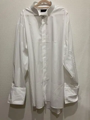 화이트 스탠드 카라 포멀 셔츠 결혼식