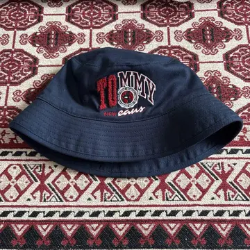 TOMMY JEANS 리버서블 네이비 버킷햇 OS