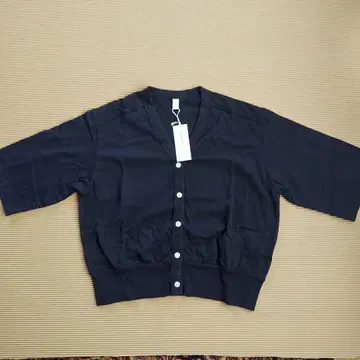 homspun 반팔 가디건 블랙