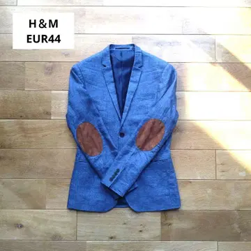 H&M 팔꿈치 패치 린넨 자켓 EUR44