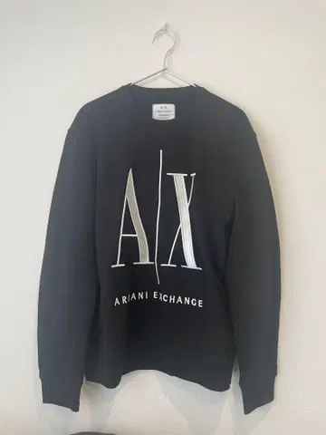 Armani Exchange 블랙 맨투맨 S