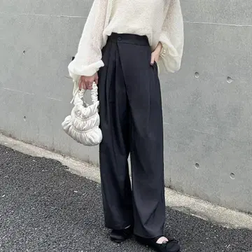 hinari 랩 턱 팬츠