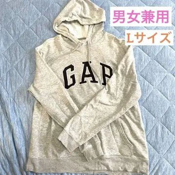 GAP 후드 부착 로고 긴팔 후드 맨투맨 L 사이즈 남성/여성 그레이