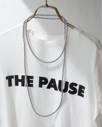THE PAUSE 메탈 볼 롱 목걸이 (롱)