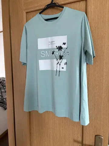 BRODIAEA 꽃무늬 프린트 민트 그린 T셔츠 L사이즈