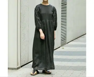 IENA 라미 볼륨 슬리브 원피스