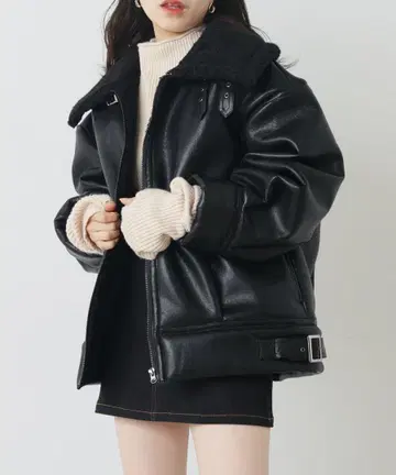 chico 치코 플라이트 보아 자켓 블랙