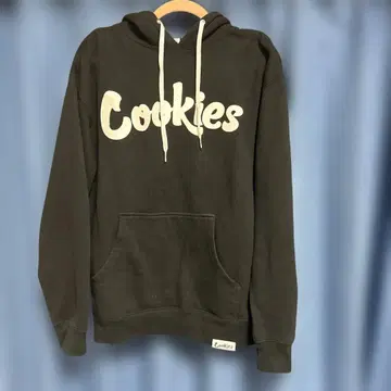 Cookies 후드 부착 후드티 블랙