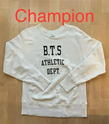 Champion 리버스 위브 그린 단색 택 복각 맨투맨 M 화이트
