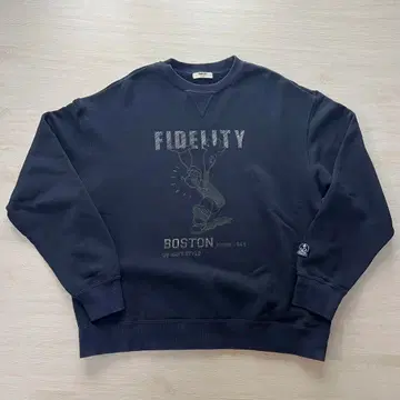 FIDELITY 네이비 맨투맨 뽀빠이 V 가제트