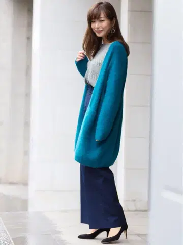 URBAN RESEARCH ROSSO 폭스 울 롱 가디건