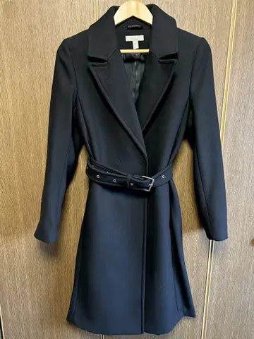 H&M 아우터 롱 코트 블랙 여성용