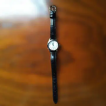 SEIKO 손목시계 쿼츠 블랙 가죽