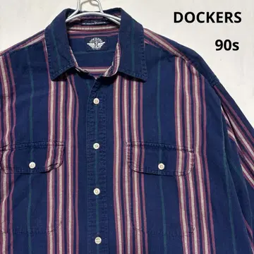 90s DOCKERS 다커스 멀티 스트라이프 긴팔 셔츠