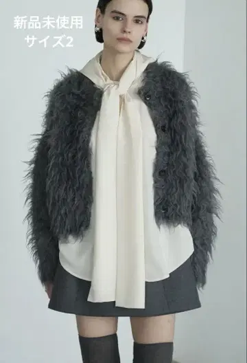 클라네 SHAGGY SHORT KNIT CARDIGAN