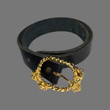 Vintage Lion backle leather belt