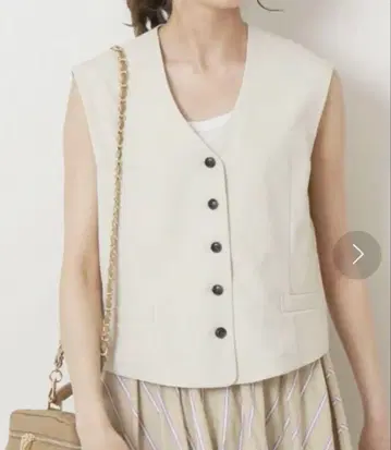 [ Spick & Span 스픽 앤 스팬 ] 린넨 라이크 베스트 베이지