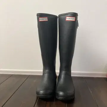 새상품급 HUNTER 레인부츠 블랙 UK4 US6 23cm 상당