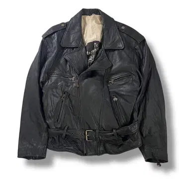 80s 유로 빈티지 독일 가죽 디자인 라이더 자켓
